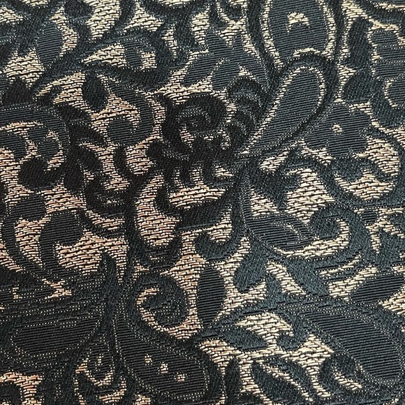 Worthington black bronze damask jacquard paisley lined pencil skirt women’s 12 - Picture 6 of 13